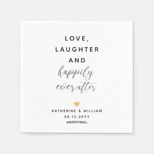 Serviette En Papier Amour Rire Heureusement Jamais Après Le Mariage Du