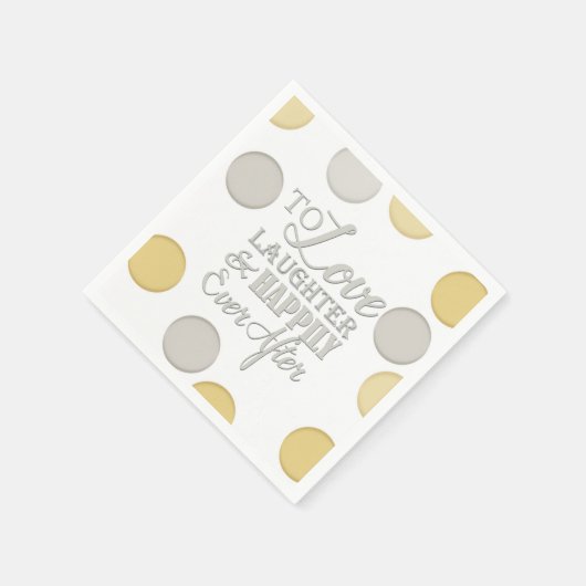 Serviette En Papier Amour Rire Heureusement Jamais Après Mariage Napki (Coin)
