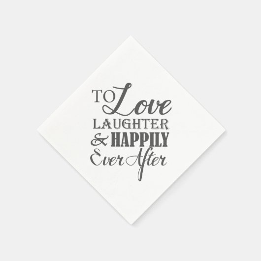 Serviette En Papier Amour Rire Heureusement Jamais Après Mariage Napki (Coin)