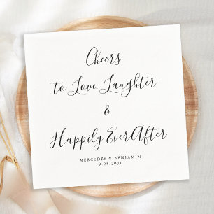 Serviette En Papier Amour Rire Heureusement Jamais Après Un Mariage Él