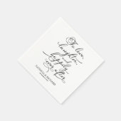 Serviette En Papier Amour, rires, et pour toujours Mariage (Coin)