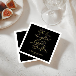 Serviette En Papier Amour, rires, et pour toujours Mariage