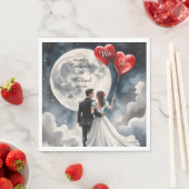 Serviette En Papier Amour romantique sur Cloud Neuf Mariage Fairytale (En situation)