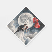 Serviette En Papier Amour romantique sur Cloud Neuf Mariage Fairytale (Coin)