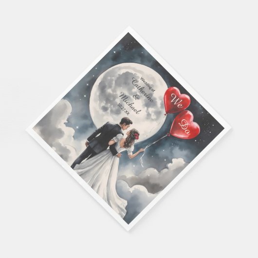 Serviette En Papier Amour romantique sur Cloud Neuf Mariage Fairytale (Coin)