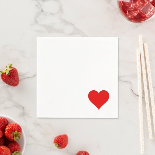 Serviette En Papier Amour - Serviettes Coeur (En situation)