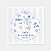 Serviette En Papier Amour Sur Le Lac Bachelorette (Devant)