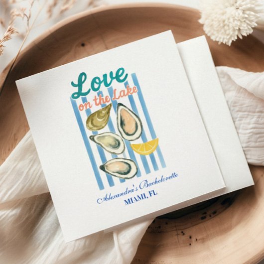 Serviette En Papier Amour sur le lac Bachelorette Getaway