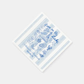 Serviette En Papier Amour sur le lac Bachelorette nautique (Coin)