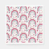 Serviette En Papier Amour Valentines Jour Arc-en-ciel (Devant)