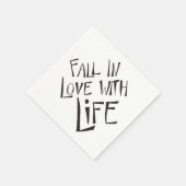 Serviette En Papier Amour Vie Motivation Attitude Napkins (Coin)