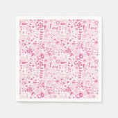 Serviette En Papier Amour Whimsical (Devant)