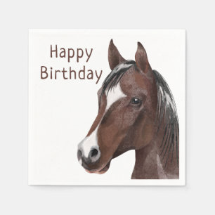 Serviette En Papier Amoureux de chevaux mignon Cowboy Équestre Fête oc