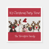 Serviette En Papier Amoureux de chien drôle | Avec nom (Devant)