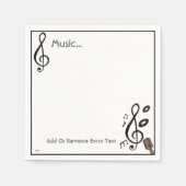 Serviette En Papier Amoureux de la musique (Devant)