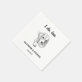 Serviette En Papier Amoureux de les chiens Beagles noirs et blancs Mar (Coin)