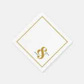 Serviette En Papier Ampersand avec des noms Mariage serviettes (Coin)