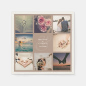 Serviette En Papier Ampersand moderne élégant Mariage photo Collage (Devant)