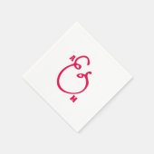Serviette En Papier Ampersand moderne Mariage monogramme (Coin)