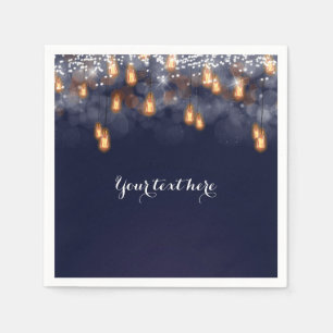 Serviette En Papier Ampoules suspendues vintage pour réception de mari