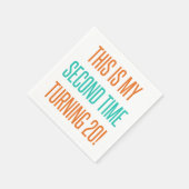 Serviette En Papier Amusant 40ème anniversaire pour les femmes (Coin)