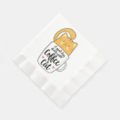 Serviette En Papier Amusant Amoureux des chats de Mug de café orange (Coin)