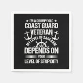 Serviette En Papier Amusant Anciens Combattants Jour Grumpy Vieux Gard (Devant)