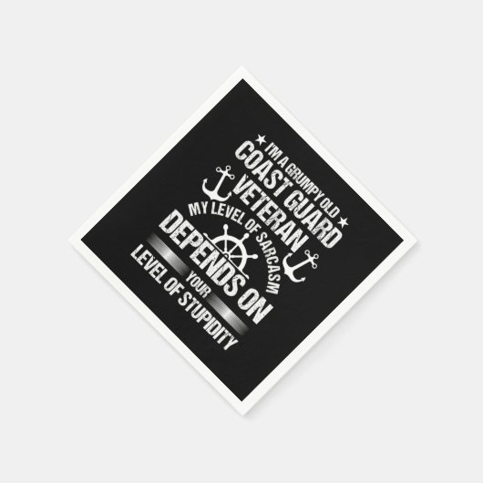 Serviette En Papier Amusant Anciens Combattants Jour Grumpy Vieux Gard (Coin)
