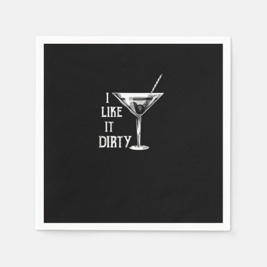 Serviette En Papier Amusant de vin Je l'aime sale (Devant)