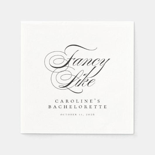 Serviette En Papier Amusant Fancy Like Script Country Bachelorette (Devant)