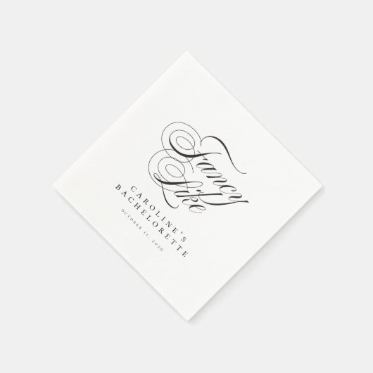 Serviette En Papier Amusant Fancy Like Script Country Bachelorette (Coin)
