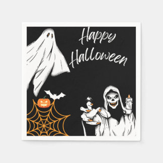 Serviette En Papier Amusant Halloween heureux