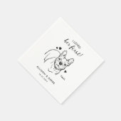 Serviette En Papier Amusant J'Ai Aimé Son Premier Mariage Français Bul (Coin)