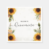 Serviette En Papier Amusant Joy Lily Twin Double Joint Quinceanera (Devant)