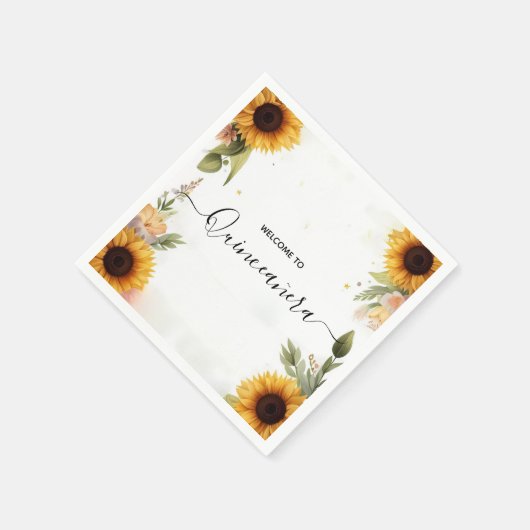 Serviette En Papier Amusant Joy Lily Twin Double Joint Quinceanera (Coin)