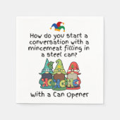 Serviette En Papier Amusant Mince Pie Ligne D'Ouverture Plaisanterie (Devant)