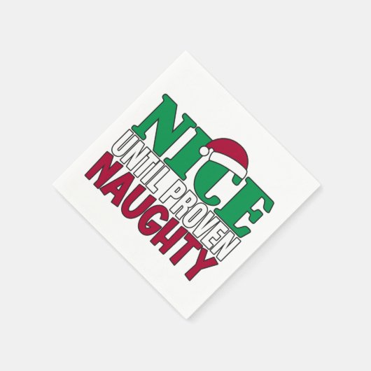 Serviette En Papier Amusant Nice Jusqu'À La Plaisanterie De Noël Naugh (Coin)