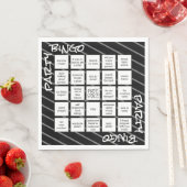 Serviette En Papier Amusant noir blanc rayures parties serviettes (En situation)