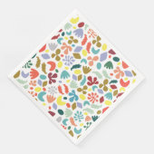 Serviette En Papier Amusant Stylish Colorful Patterned (Coin)