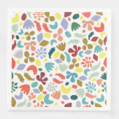 Serviette En Papier Amusant Stylish Colorful Patterned (Devant)