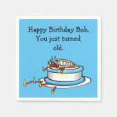 Serviette En Papier Amusant Sur La Colline Anniversaire Serviettes (Devant)