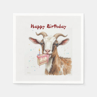 Serviette En Papier Amusant Vieux Chèvre sur la colline Anniversaire