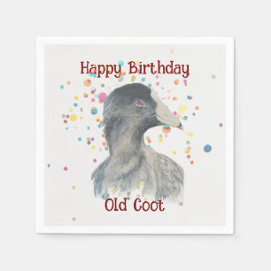 Serviette En Papier Amusant Vieux Oiseau Louche Anniversaire de la D