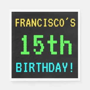 Serviette En Papier Amusant Vintage/Retro Jeu vidéo Look 15e anniversa