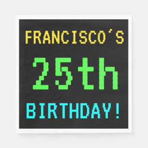 Serviette En Papier Amusant Vintage/Retro jeu vidéo Look 25e anniversa