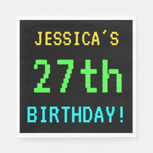 Serviette En Papier Amusant Vintage/Retro jeu vidéo Look 27e anniversa