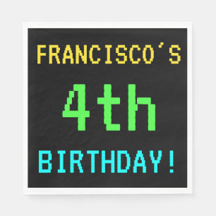 Serviette En Papier Amusant Vintage/Retro Jeu vidéo Look 4e anniversai