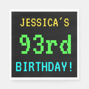 Serviette En Papier Amusant Vintage/Retro jeu vidéo Look 93ème anniver