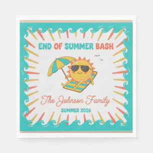 Serviette En Papier Amusante Dernière Éclaboussure Fin d'Été Barbecue 