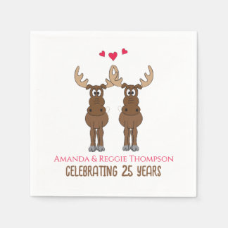 Serviette En Papier Amusante Soirée Anniversaire Fête Whimsical Moose